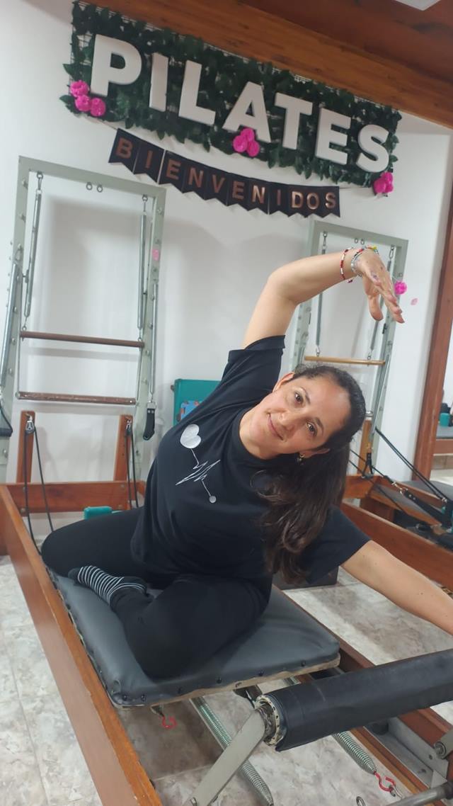 Marcela Noelia Pretzel en un reformer